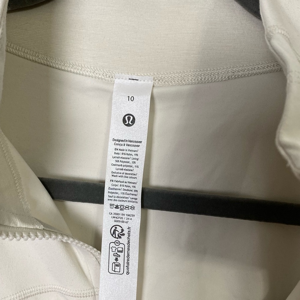 NWT Lululemon Define Nulu Jacket - Bone size 10 - Picture 3 of 4